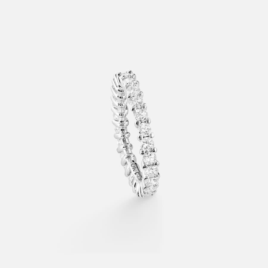 Celebration Eternity Ring in Polished White Gold with Diamonds |  Ole Lynggaard 