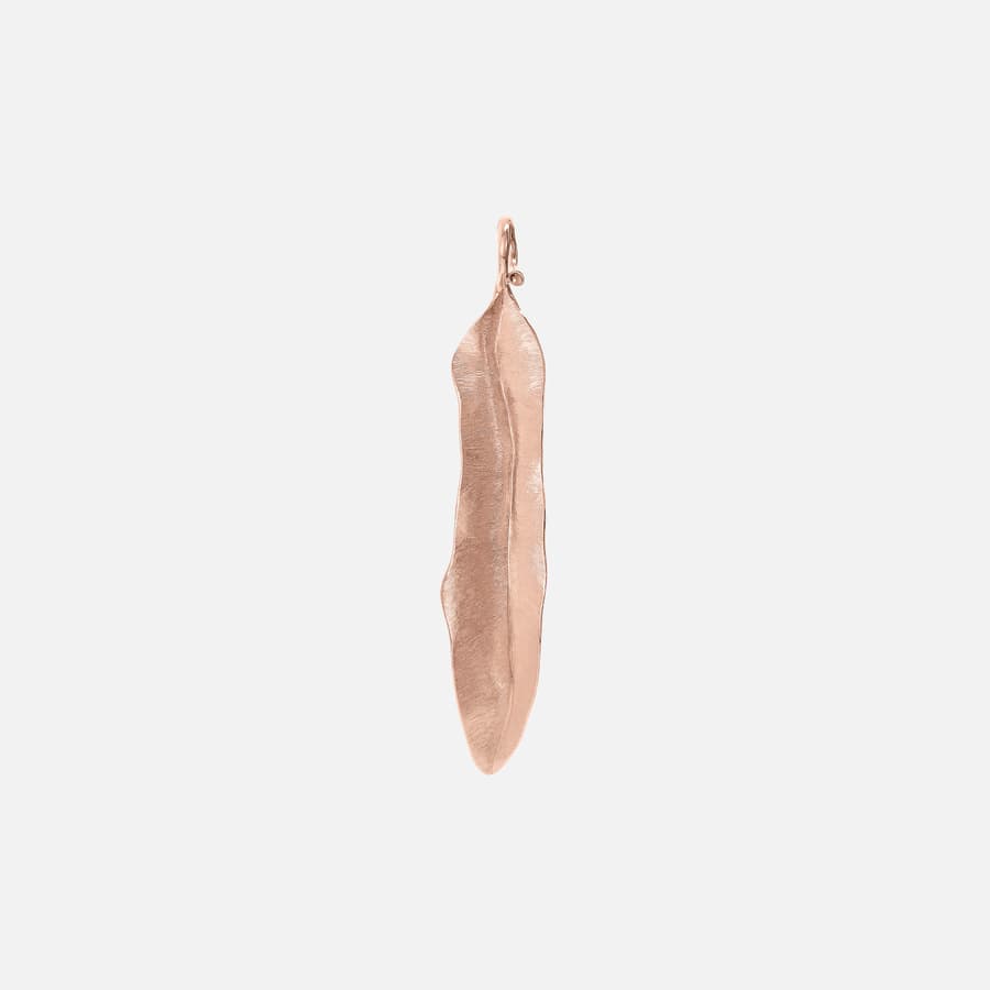 Leaves Collection 6.5 cm Pendant in 18 Karat Rose Gold   |  Ole Lynggaard 