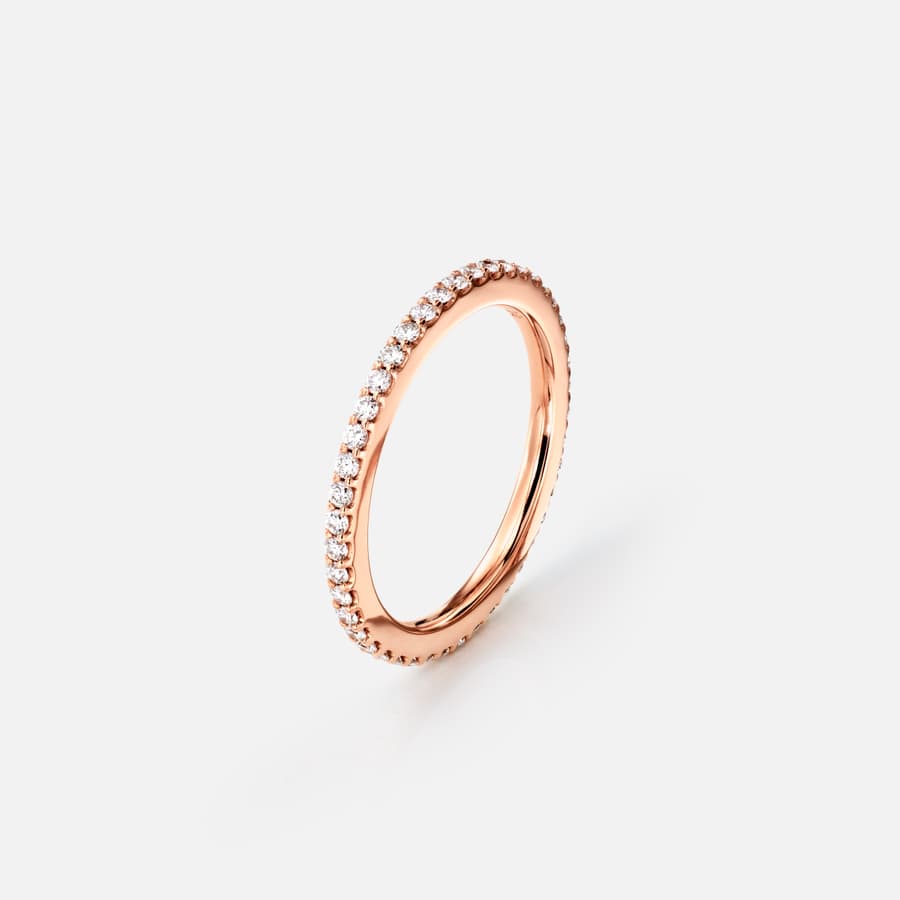 Love Bands Ring in Rose Gold with Diamonds  |  Ole Lynggaard 