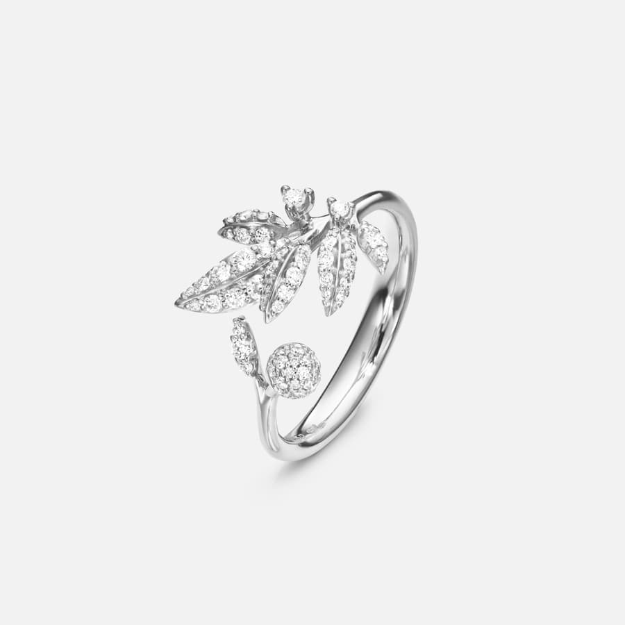 Winter Frost Ring Small in White Gold with Diamonds  |  Ole Lynggaard 