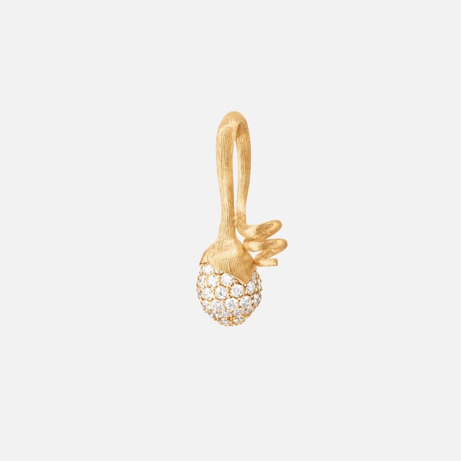 Lotus Sprout Pendant in 18 Karat Yellow Gold and 62 Diamonds   |  Ole Lynggaard 