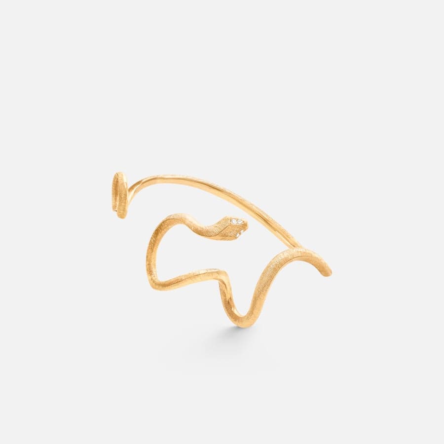 Snakes Bangle in Yellow Gold with Diamonds  |  Ole Lynggaard
