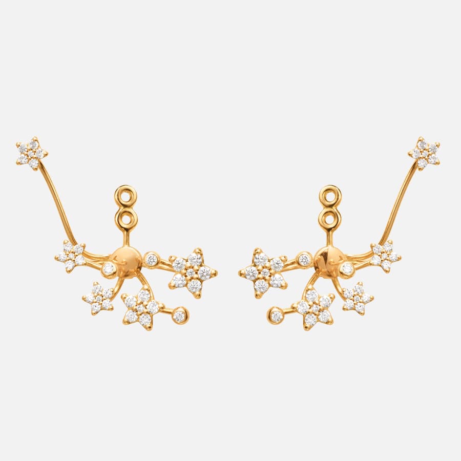 Shooting Stars Earring Pendants in Gold with 66 Diamonds | Ole Lynggaard 