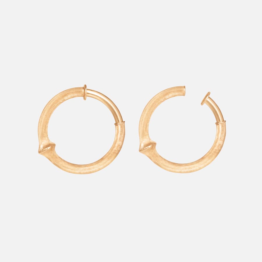 Nature Creol Clip Earrings Large in 18 Karat Yellow Gold  |  Ole Lynggaard