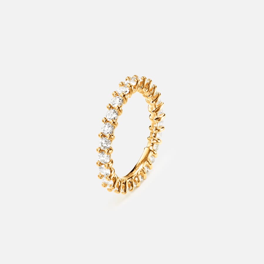 Celebration Eternity Ring in Polished Yellow Gold with Diamonds  |  Ole Lynggaard