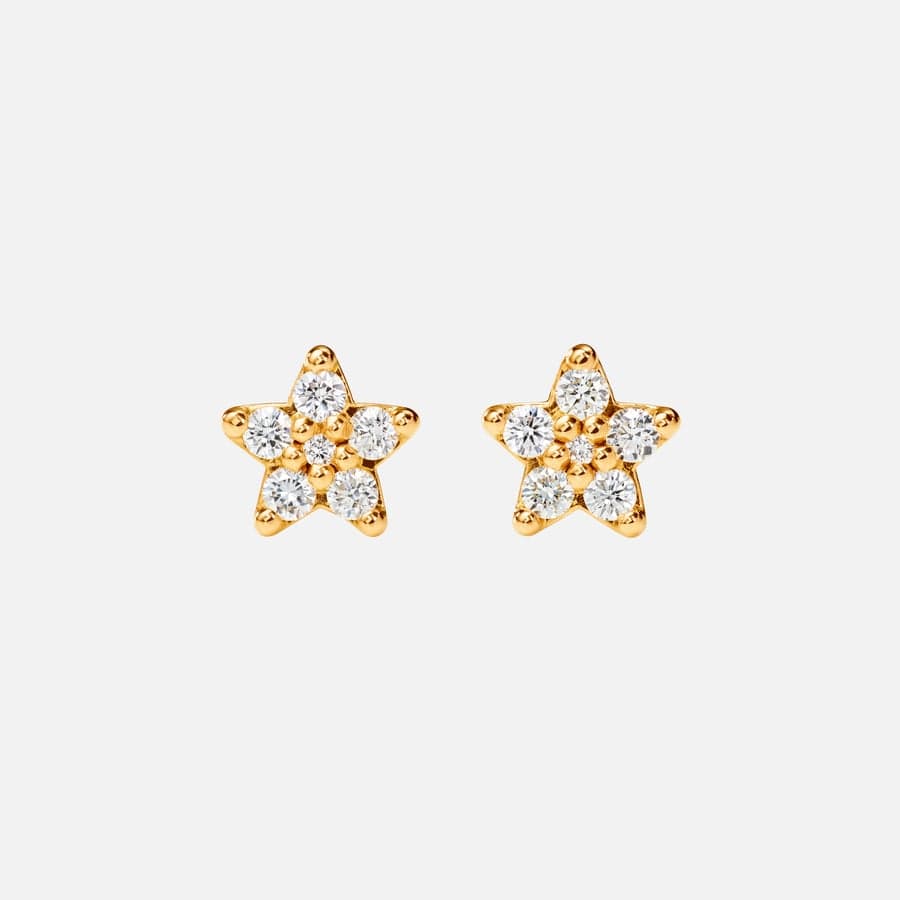 Shooting Stars Stud Earrings Small in Gold with Diamonds | Ole Lynggaard 