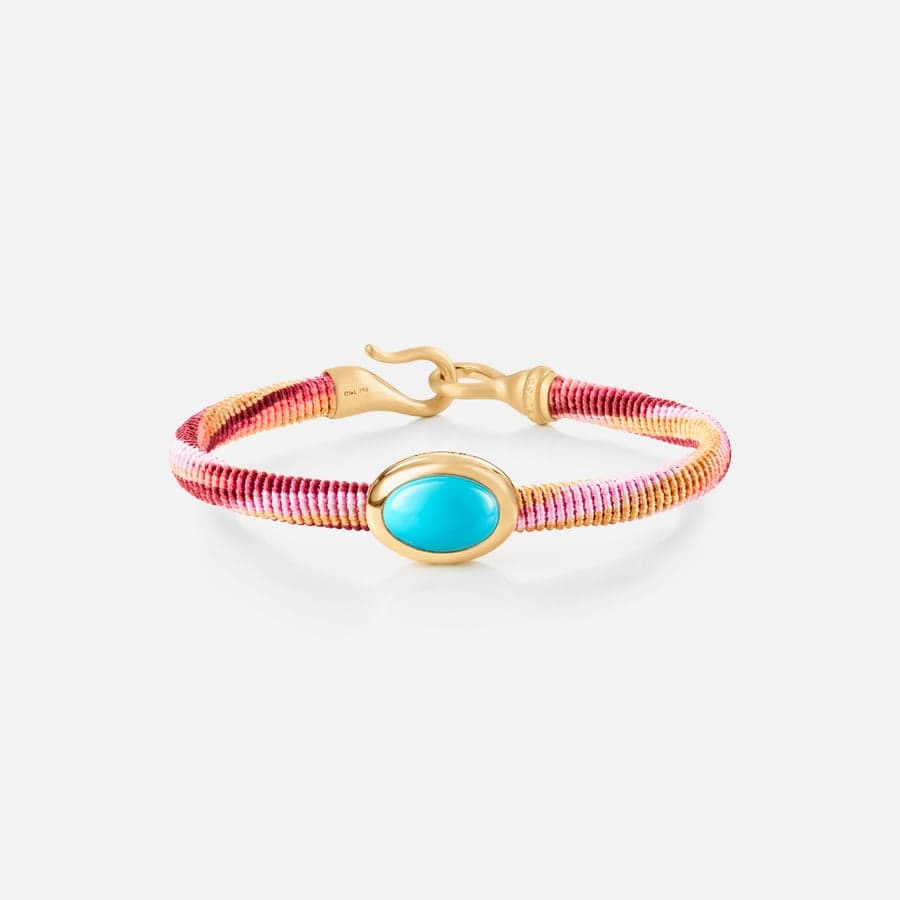 Life Berry Bracelet with 18 Karat Gold & Turquoise Charm  |  Ole Lynggaard