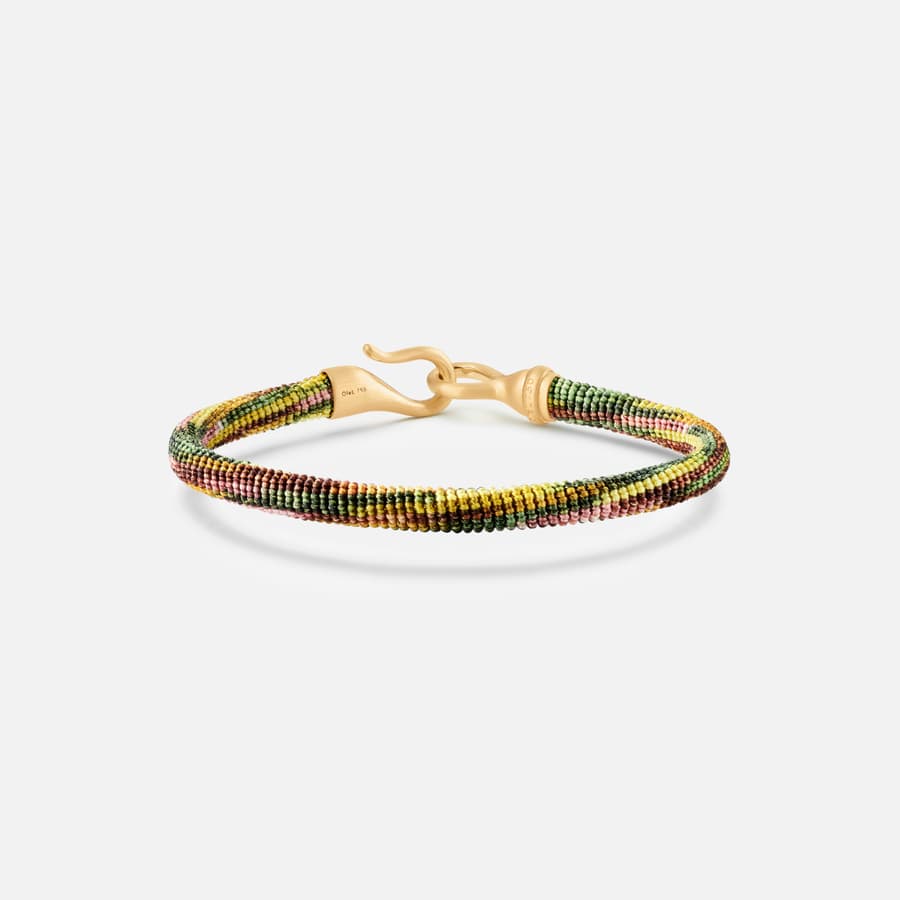 Life Plum Bracelet with 18 Karat Yellow Gold Hook Fastening  |  Ole Lynggaard