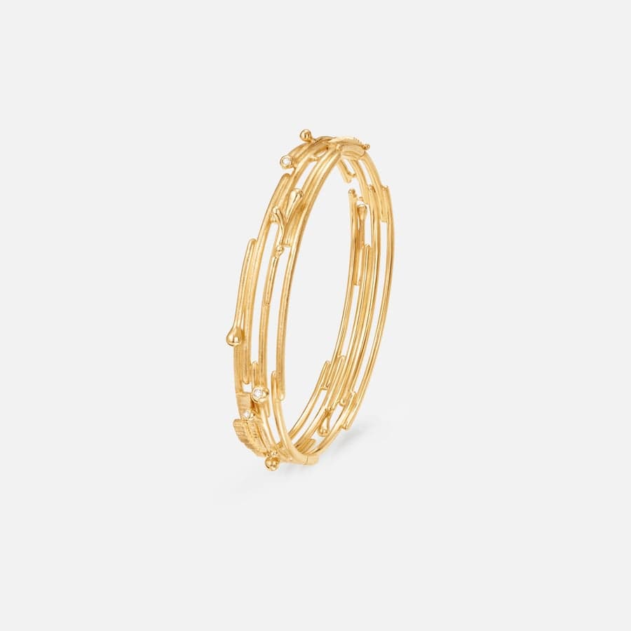 BoHo Bangle in 18K Gold with Diamonds  |  Ole Lynggaard