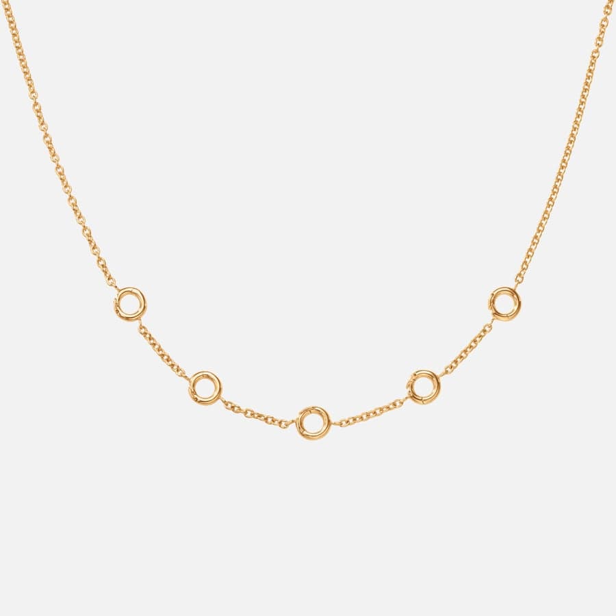 Young Fish collier in 18 karat yellow gold, anchor 40, 45-42-40 cm | Ole Lynggaard