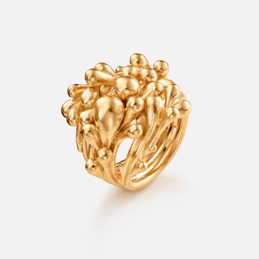 BoHo cluster ring in 18k gold | Ole Lynggaard
