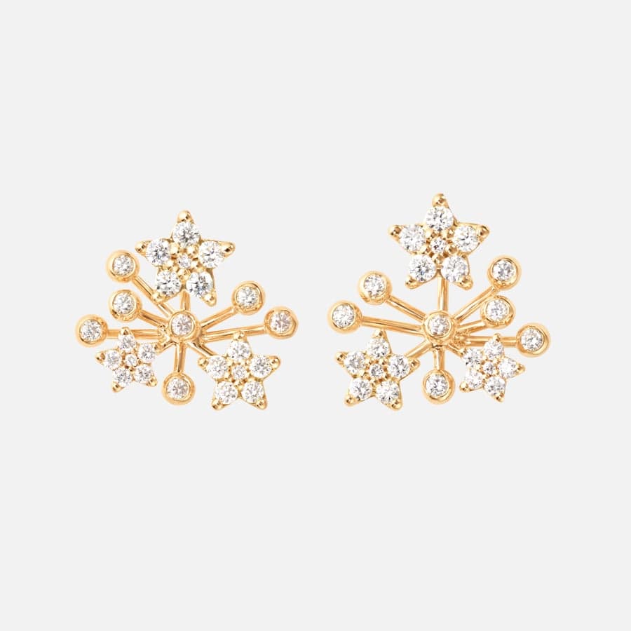 Shooting Stars earrings in 18k gold with 50 diamonds totalling 0.46 ct. TW VS | Ole Lynggaard Copenhagen