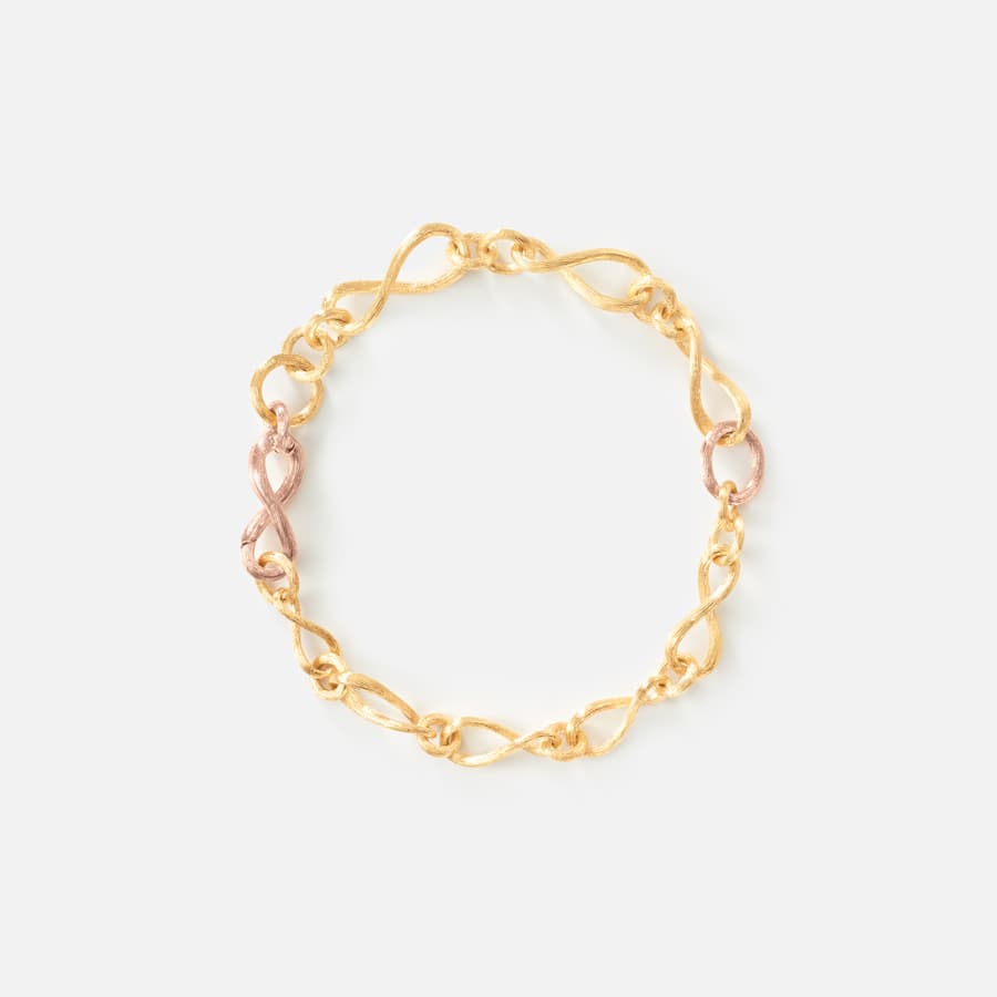 Love bracelet mini in yellow gold and rose gold | Ole Lynggaard