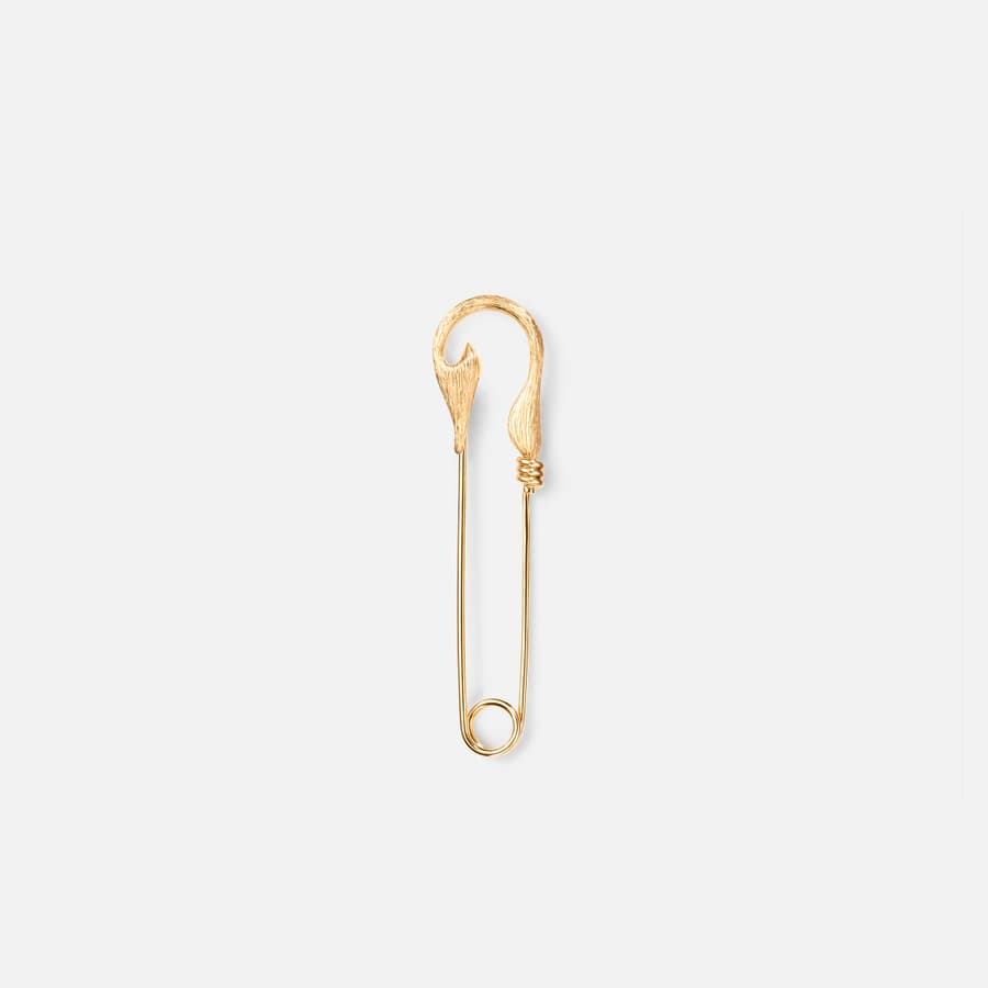Fish Hook brooch small in yellow gold | Ole Lynggaard
